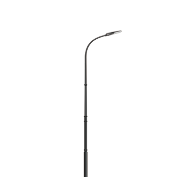 12M Single Arm Road Pole Parts Galvanized Street Light Pole