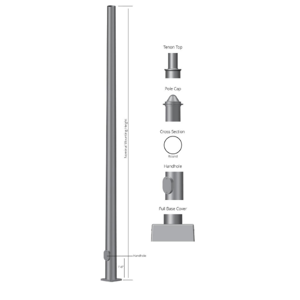 OEM/ODM Supplier  Steel Pole Anchor  - Round Straight Steel Anchor Base Light Pole – Xintong