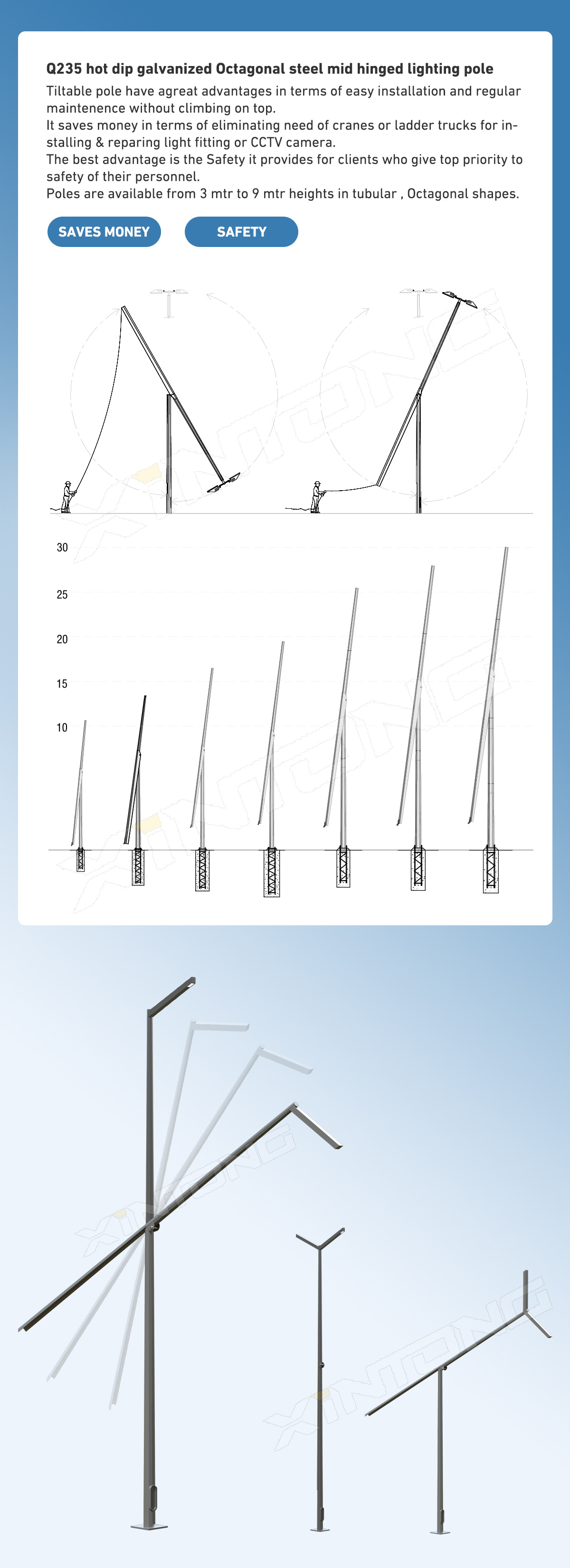 Crossroads Solar Street Light Pole 4
