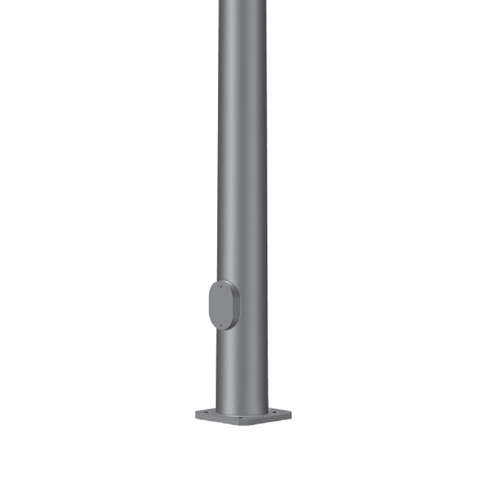 Round Straight Steel Anchor Base Light Pole